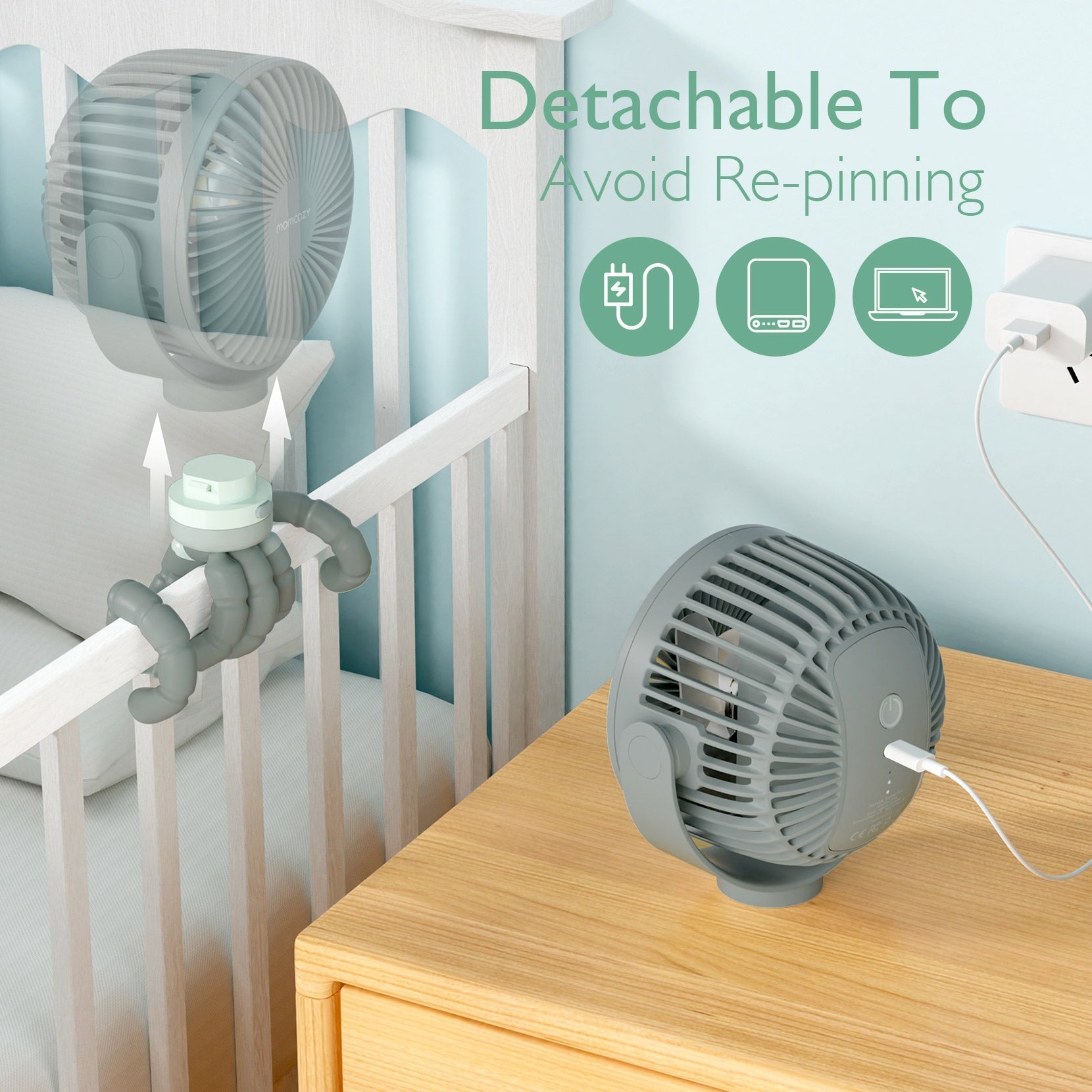 USB Rechargeable Handheld Cooling Fan for Travel